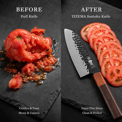YIZEMA Damascus Santoku