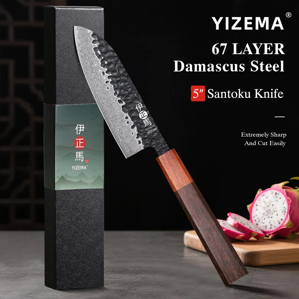 YIZEMA Damascus Santoku