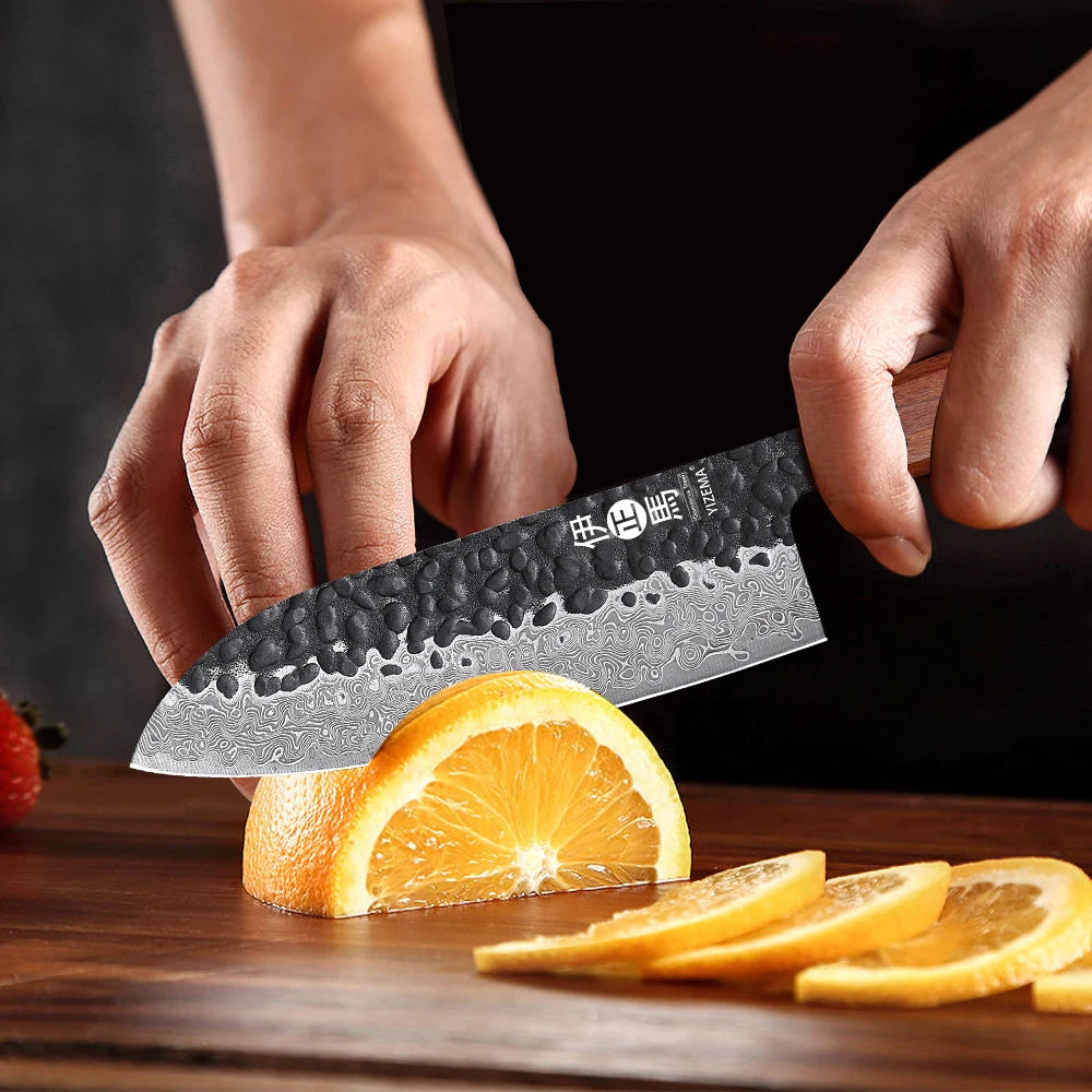 YIZEMA Damascus Santoku