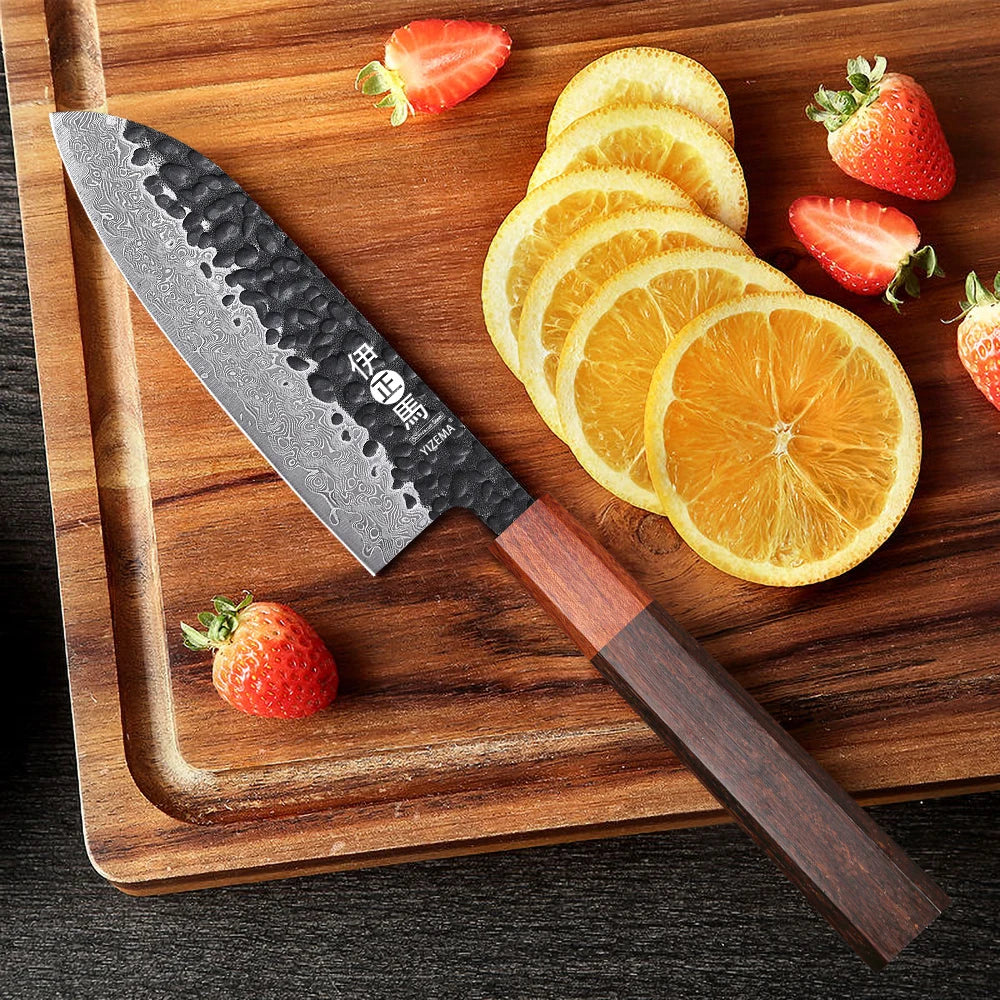 YIZEMA Damascus Santoku