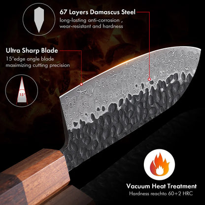 YIZEMA Damascus Santoku